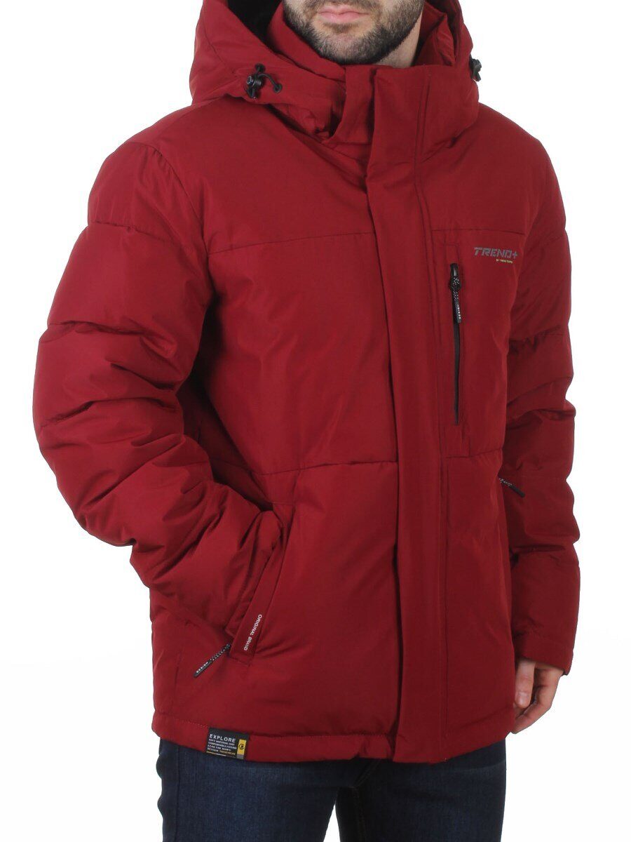 D6904 BURGUNDY Куртка мужская зимняя (200 гр. холлофайбер) размер 48