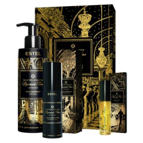 Набор "Русский бал. Полонез": гель для душа 200 мл + масло для волос и тела 100 мл + масло для губ 3,5 мл (Estel Professional, Культура красоты)