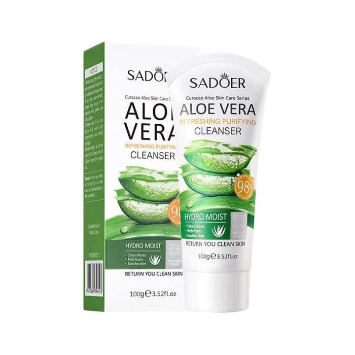 SADOER Пенка для умывания ALOE VERA Очищающая Освежающая 100г (SD-39972)