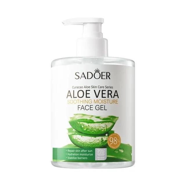 SADOER Гель для лица ALOE VERA Успокаивающий Восстанавливающий с АЛОЭ 500мл (SD-51834)