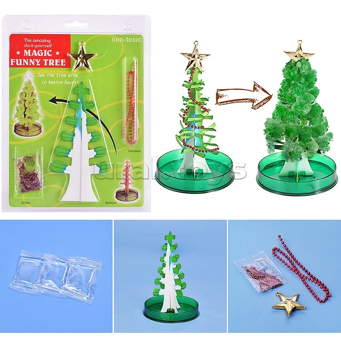 Набор опытов "Ёлочка" вырасти кристалл, в коробке