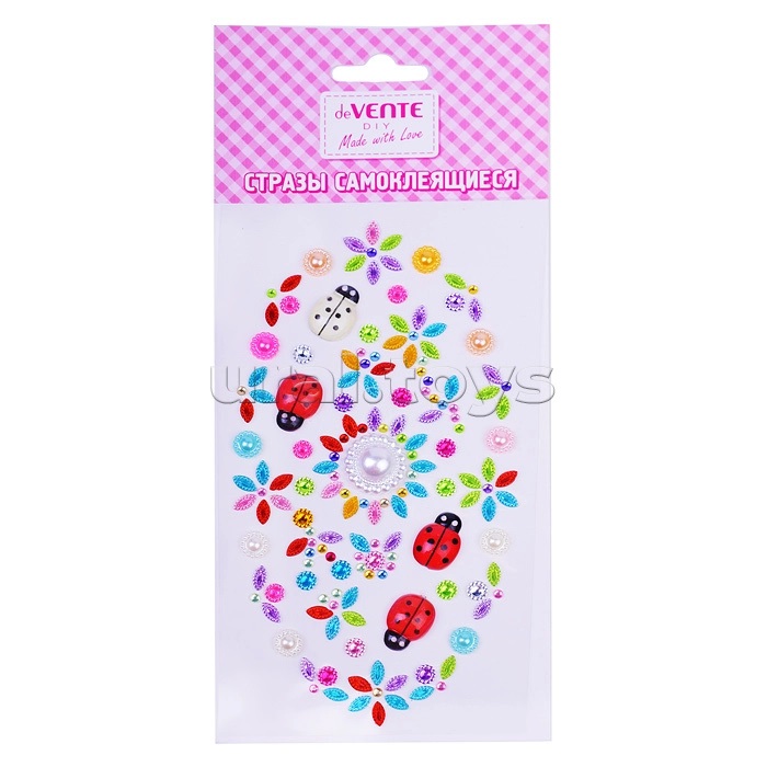 Стразы самоклеящиеся "Цветочный сад" акриловые,