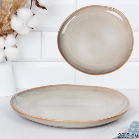 Тарелка 26,5 см / 88014-10,5 /уп 6/12/ Глазурованное реактивное покрытие