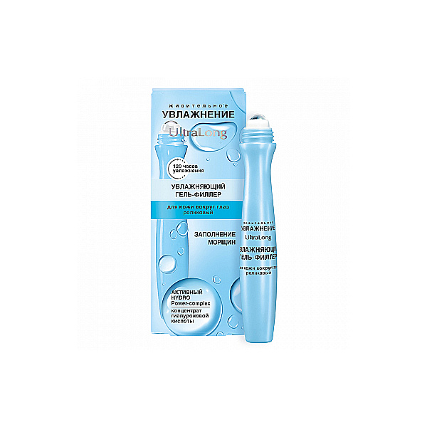 УВЛАЖНЕНИЕ UltraLong Гель-Филлер д/кожи в/глаз роликовый 12мл Увлажняющий /19