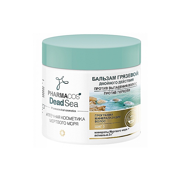 Фармакос DEAD SEA БАЛЬЗАМ грязевой 2-го действ.против выпад. волос, против перхоти,400 мл/18