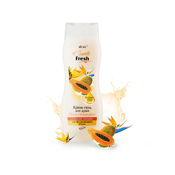 EXOTIC FRESH Гель-крем д/Душа Папайя и Райский Цветок 515мл /20