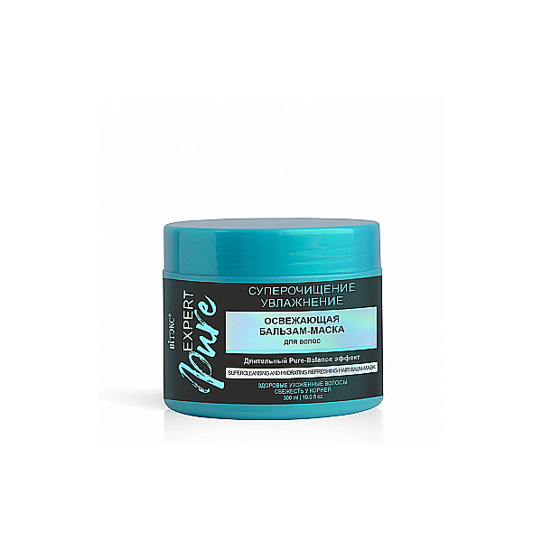 EXPERT PURE Бальзам-маска д/волос СУПЕРОЧИЩЕНИЕ и УВЛАЖНЕНИЕ 300мл Освеж. /14 Голубой