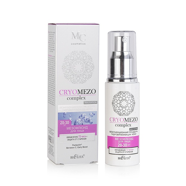 Cryomezo МезоФлюид"Увлажнение 72 часа + Защита от старения" 20-30лет 50мл /15
