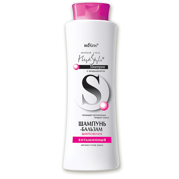Шампунь-бальзам Шиповник Витаминный для всех типов волос, 500 мл