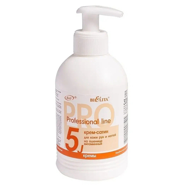 Professional line Крем-сатин для кожи рук и ногтей на пшенице "Витаминный" Professional line, 300 мл