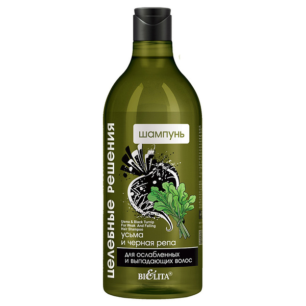 Шампунь для ослабленных и выпадающих волос "Усьма и черная репа", 750 мл