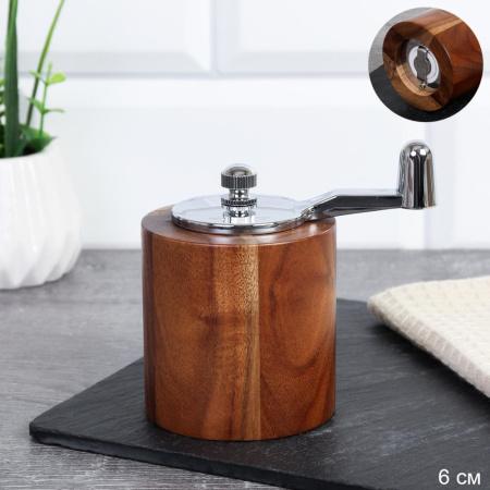 Мельница для специй и соли 6 см Акация / M-JS207-3-6 /уп 128/