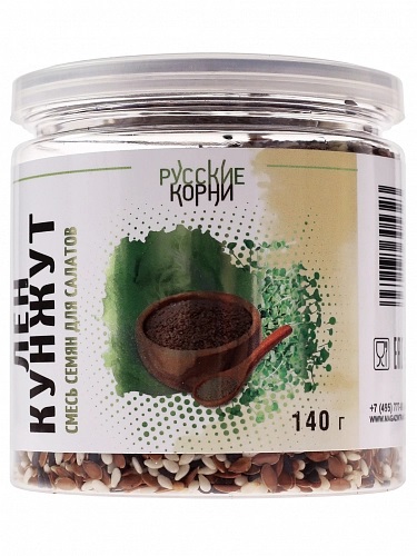 Смесь семян Лен + Кунжут для салатов, 140 г