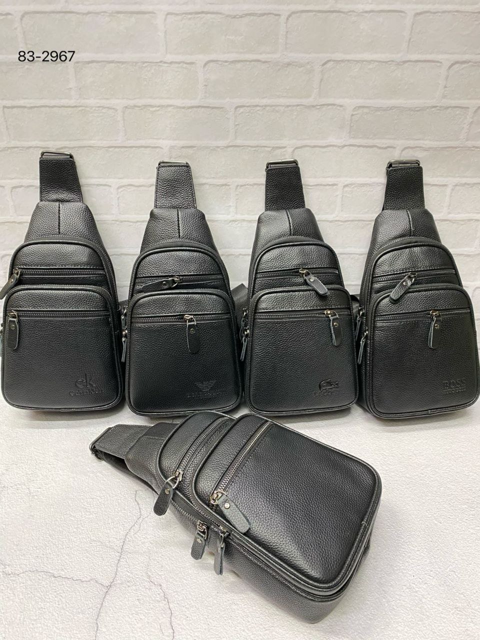 YO Мужская рюкзак-бананка из натуральной кожи LPX026#