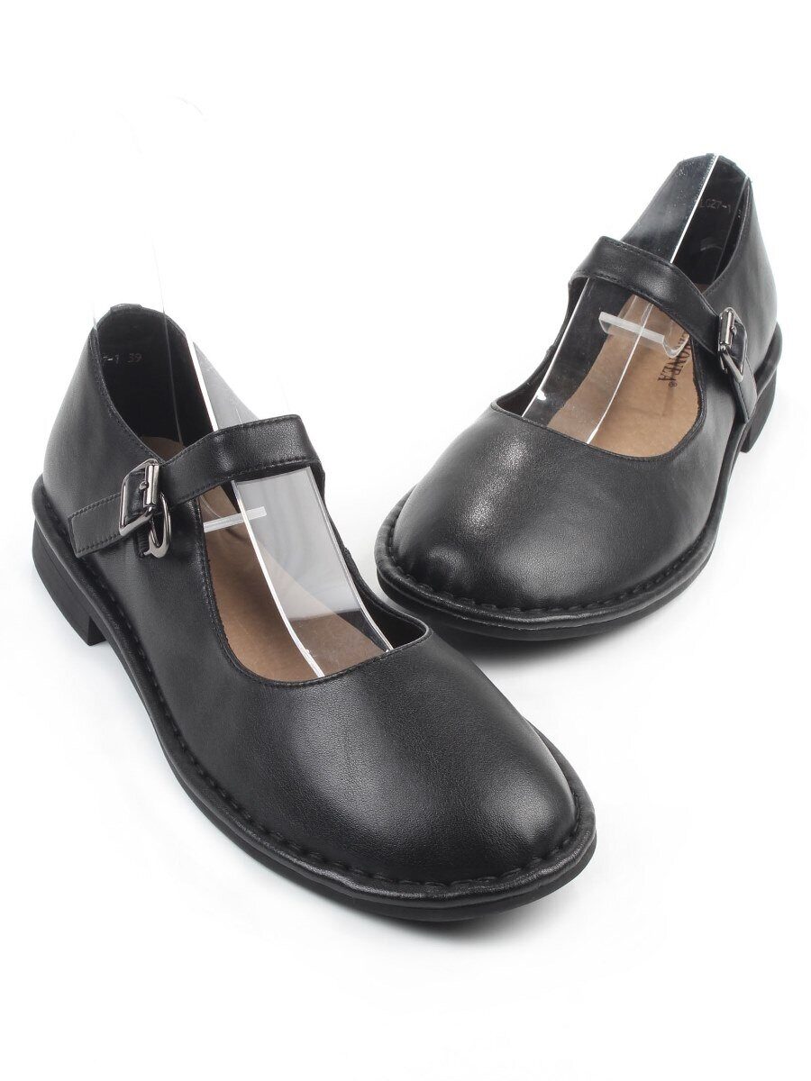 06-DLG27-1 BLACK Туфли женские (натуральная кожа)