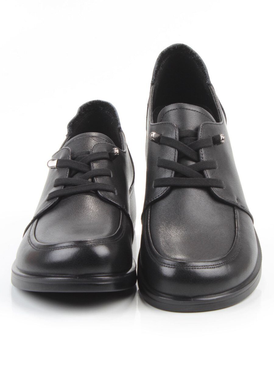 03-YDN15-22 BLACK Полуботинки женские (натуральная кожа)