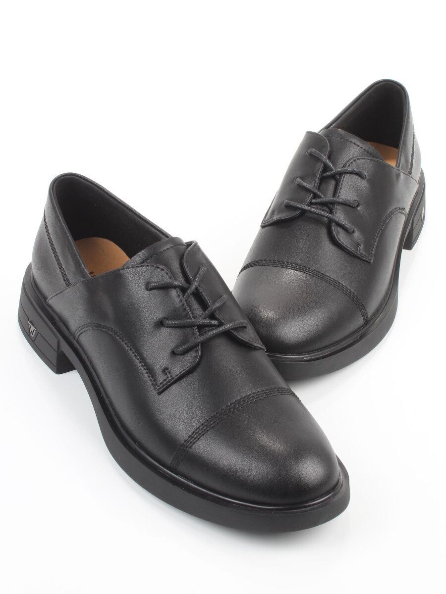 03-M47-68 BLACK Полуботинки женские (натуральная кожа)