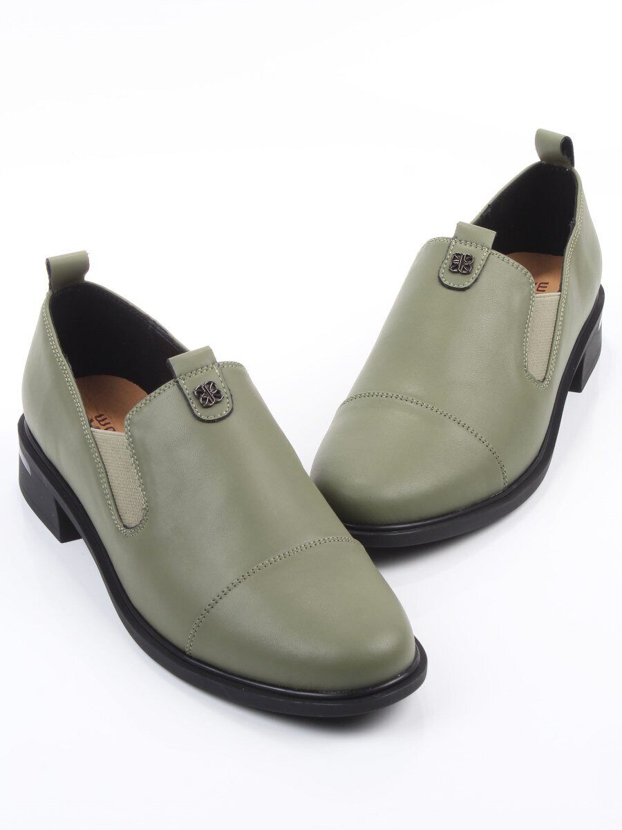 06-M47-18 GREEN Туфли женские (натуральная кожа)