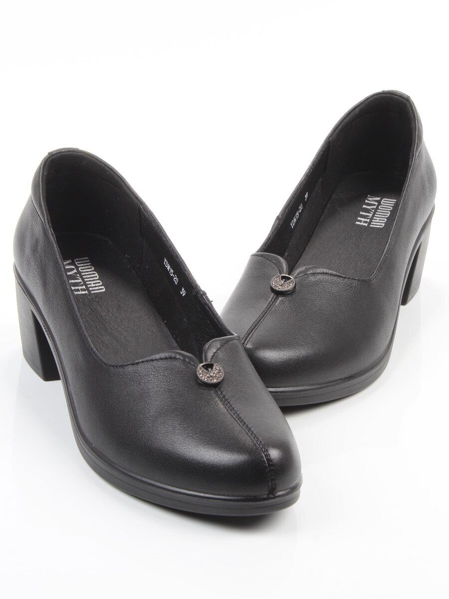 06-YDN15-20 BLACK Туфли женские (натуральная кожа)