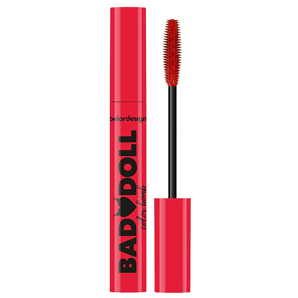 БЕЛОР ДИЗАЙН Тушь BAD DOLL цветная объёмная красная /5
