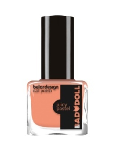 BelorDesign Лак для ногтей Bad Doll JUCY PASTEL тон 308 оранжевый 6мл