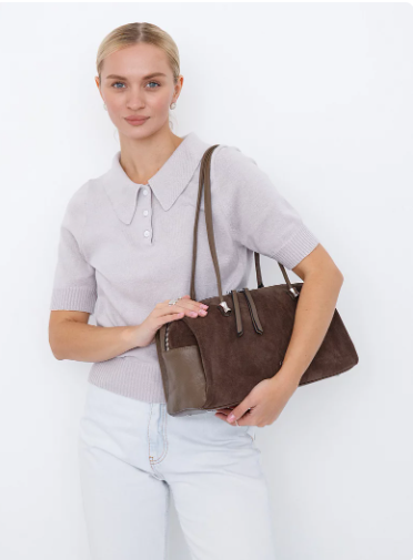 Сумка 98409AP cappuccino Velina Fabbiana-Safenta