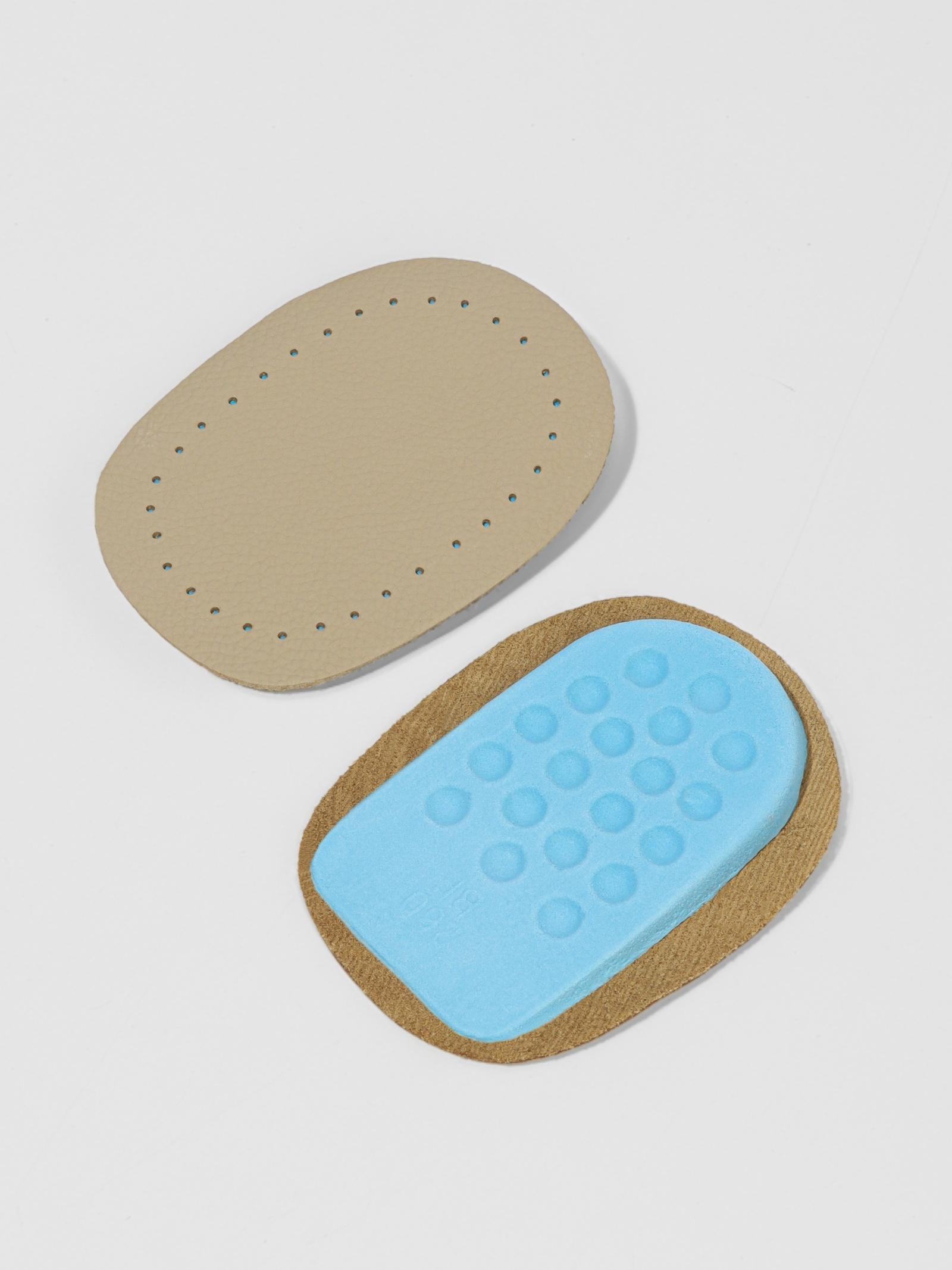 Подпяточники для обуви кожаные, 10×6.5 см, пара, бежевые