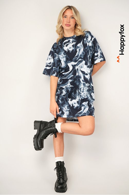 Женское платье-футболка оверсайз Happyfox Артикул: HF011SP