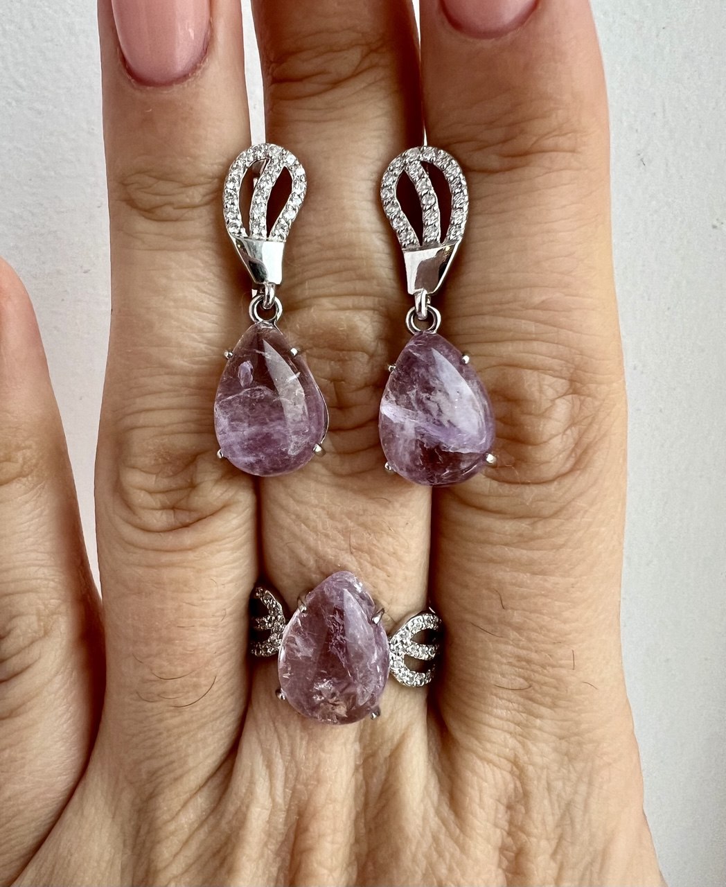 Серьги, аметист, СП11ф