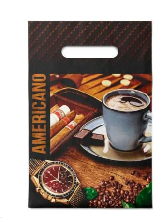 10 штук Пакет 20х30см/30мкм Американо ПВД с прорубной ручкой