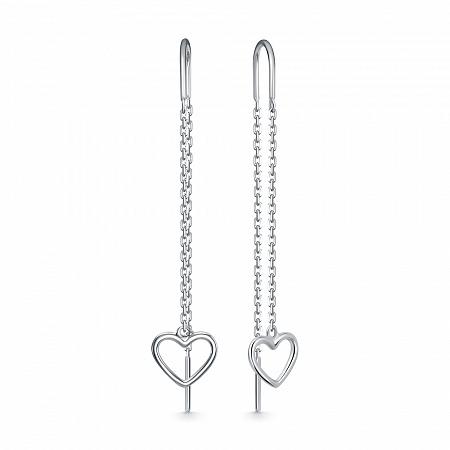 Серьги родированные серебро 925* 12-2730