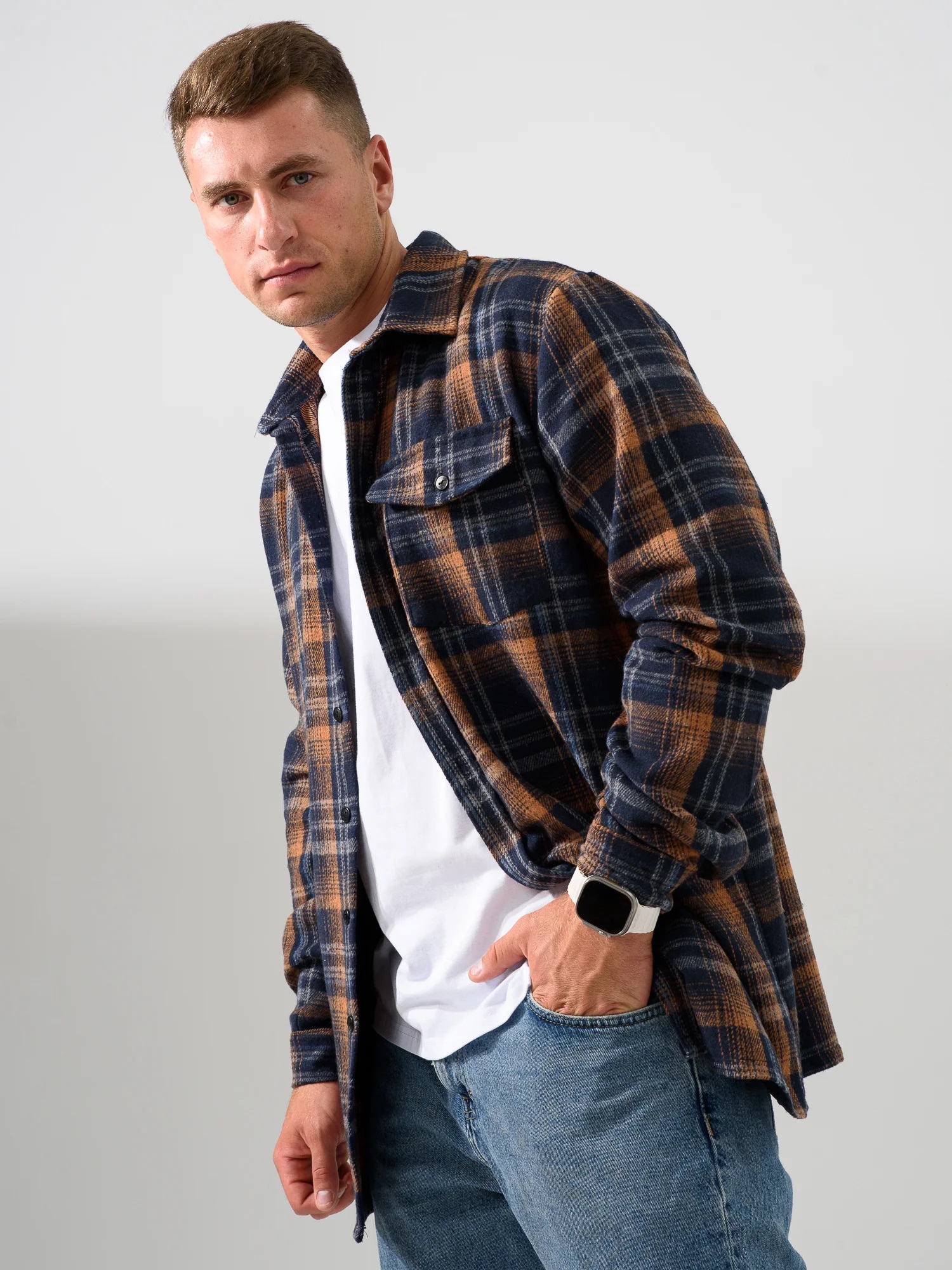 Сорочка верхняя мужская "Скандинавия"