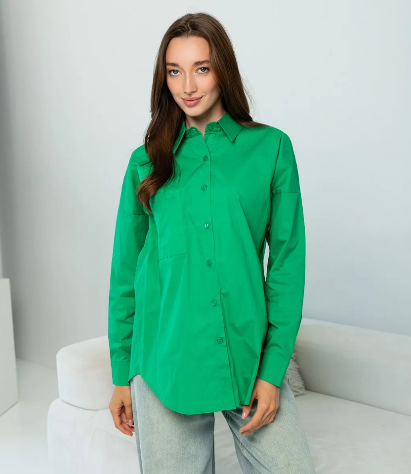 Рубашка #БШ1520, салатовый