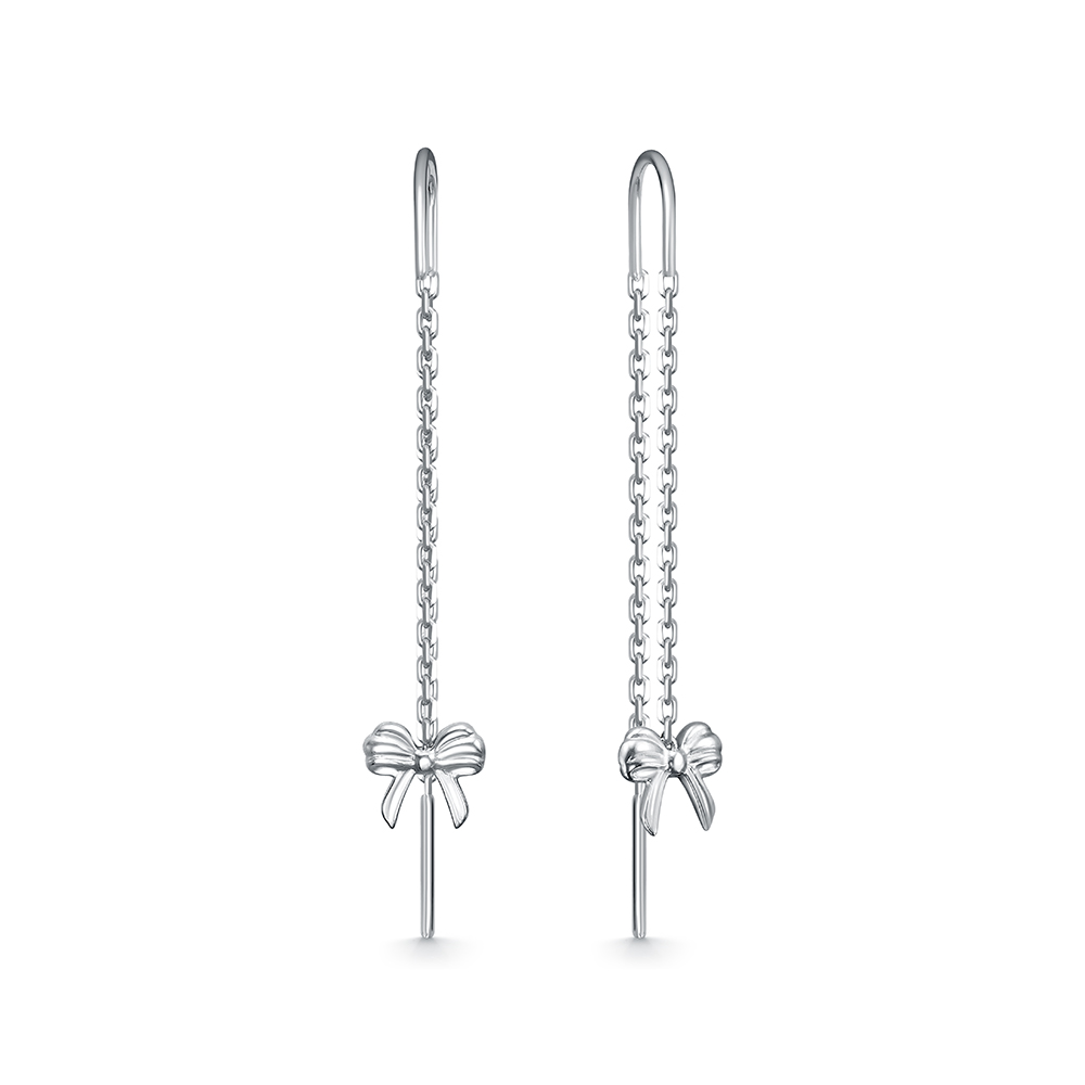 2512 Серьги родированные серебро 925*