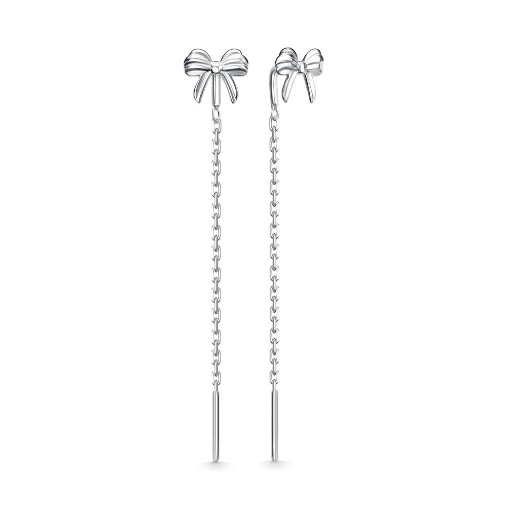 2645 Серьги родированные серебро 925*