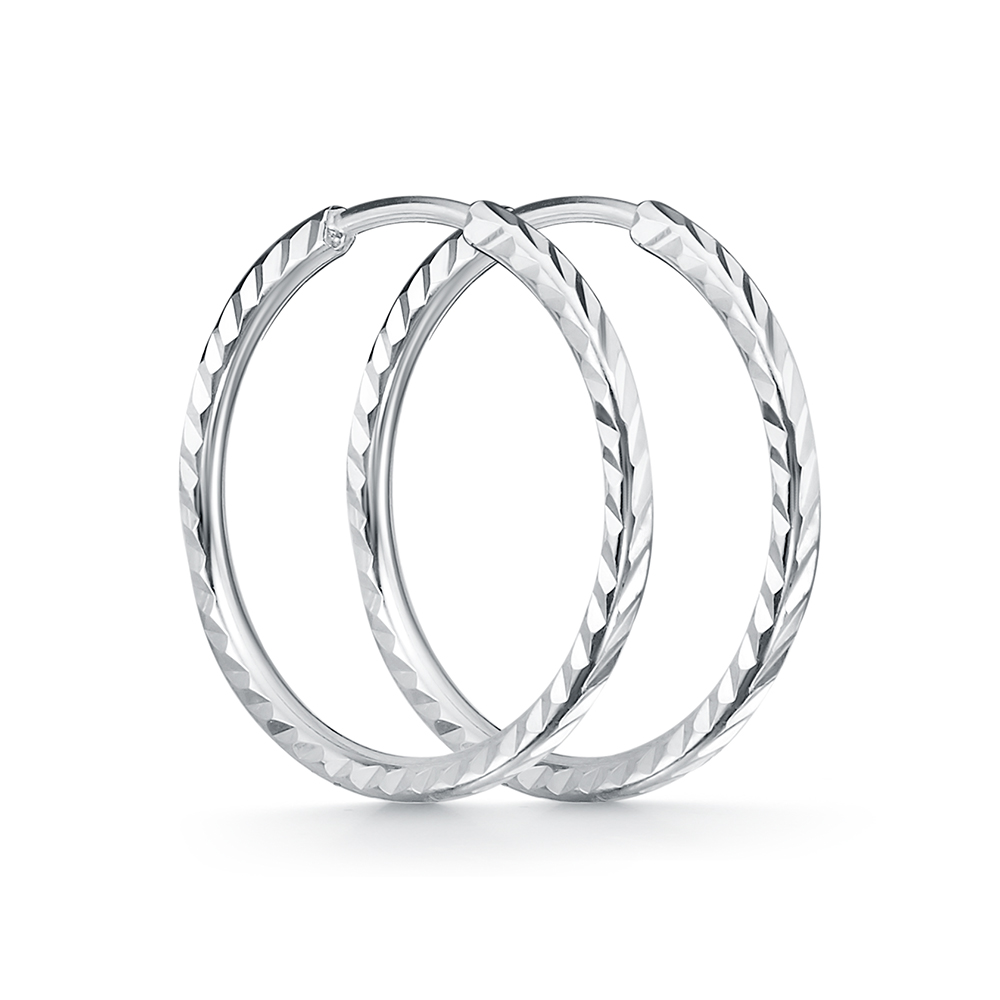 2641.15 Серьги родированные серебро 925*