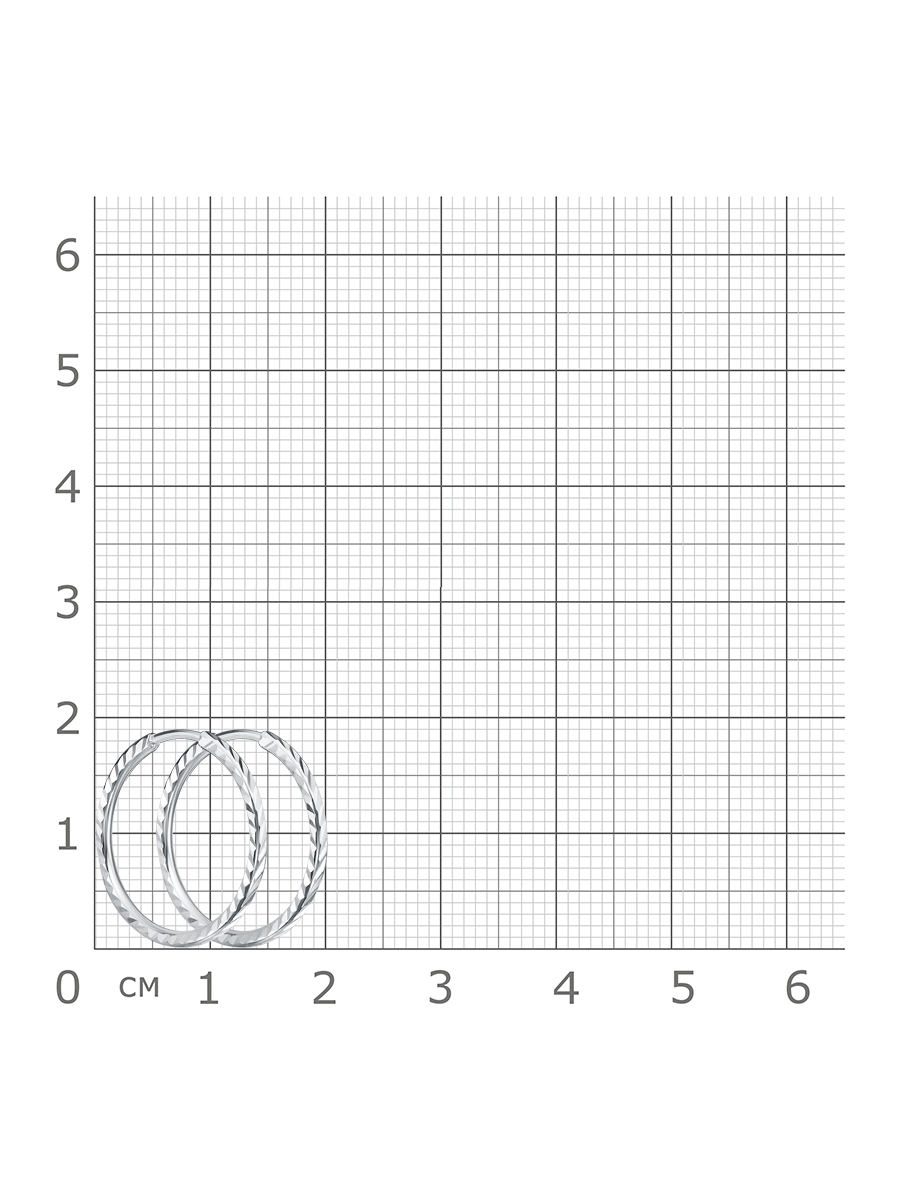 2641.15 Серьги родированные серебро 925*