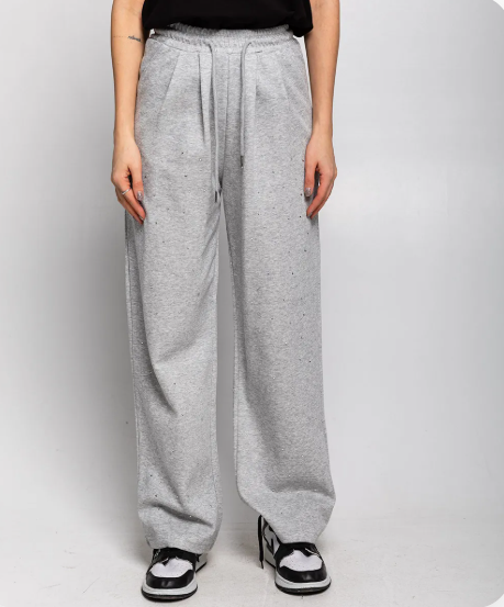 Спортивные брюки #МСК8858, серый меланж