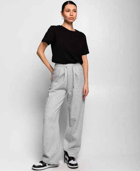 Спортивные брюки #МСК8858, серый меланж