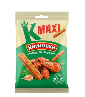 «Кириешки Maxi», сухарики со вкусом крылышек Баффало, 60 г
