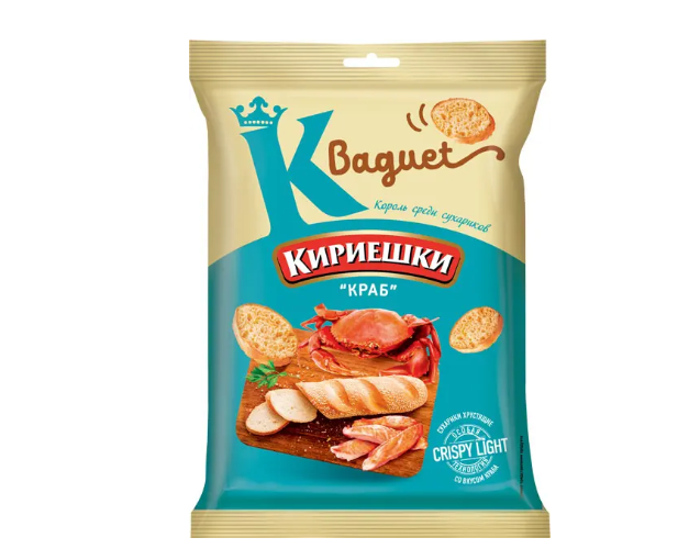 «Кириешки Baguet», сухарики со вкусом краба, 50 г