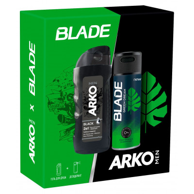Набор ARKO (Гель для душа Black 260мл+Blade дезодорант 150мл)