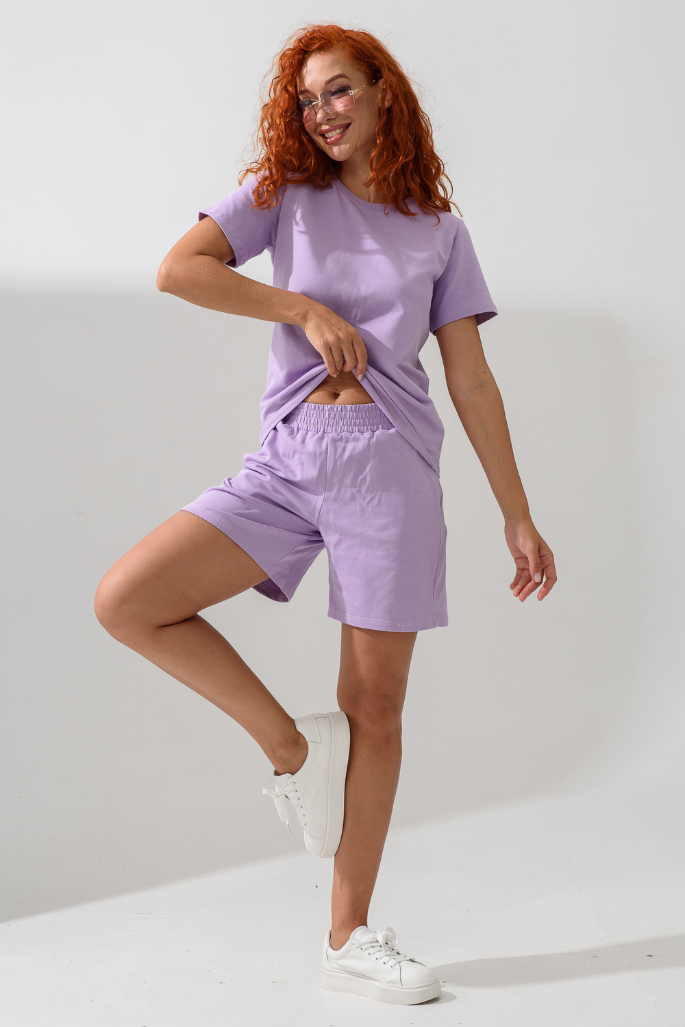 Женский костюм с шортами 14485