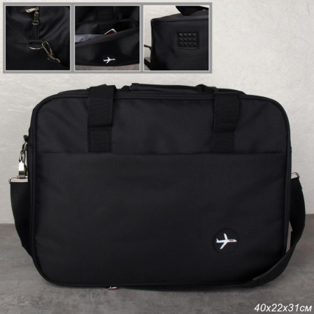 Сумка дорожная 40х22х31 см / BAG-65721/1 /уп 30/черная