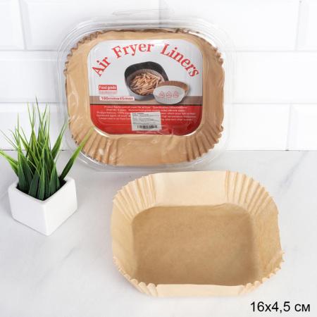 Формы для запекания бумажные маслостойкие Квадрат 16х4,5 см, набор 50 шт / FB-16-50-269