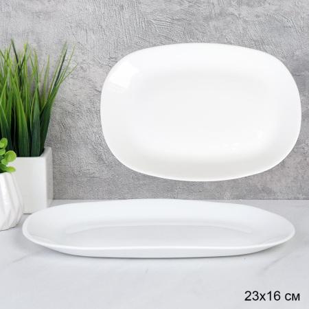 Блюдо прямоугольное 230 мм / OVL90 (white) /уп 24/