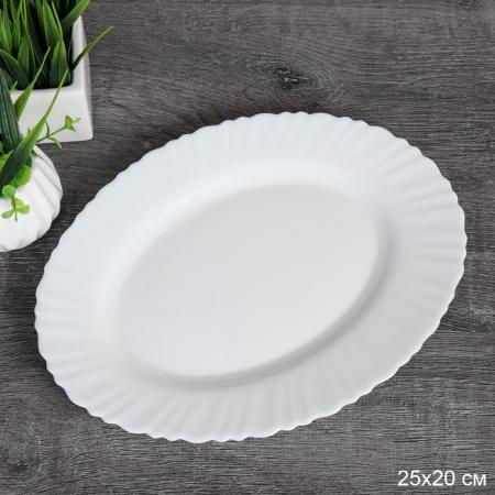 Блюдо овальное 250 мм Классика / WQH100 (white) /уп 48/