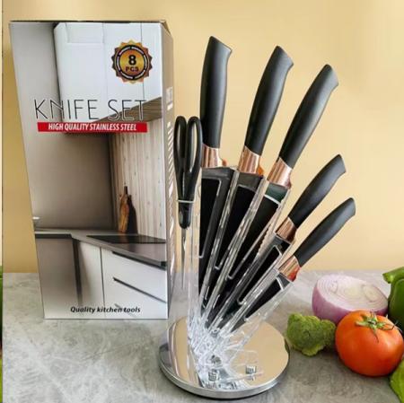 Набор кухонных ножей на подставке 7 предметов / WG-613 /уп 12/