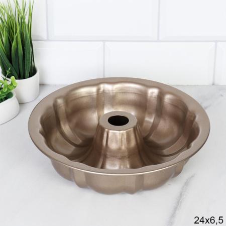 Форма для выпечки Круг с отверстием 24х6 см / RSD-53 /уп 50/ 0,439/ 21х6,3/ светлое антипригарное покрытие