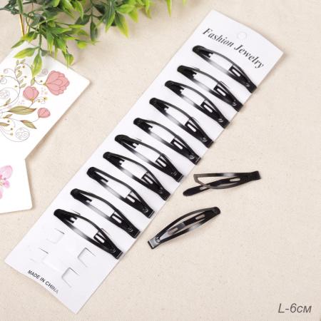 Заколка для волос набор 12 штук 6 см Клик-клак / YU-35